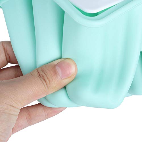 Formas de picolé de silicone, 4 grades/6 moldes de sorvete verdes, reutilizáveis, fáceis de liberar,