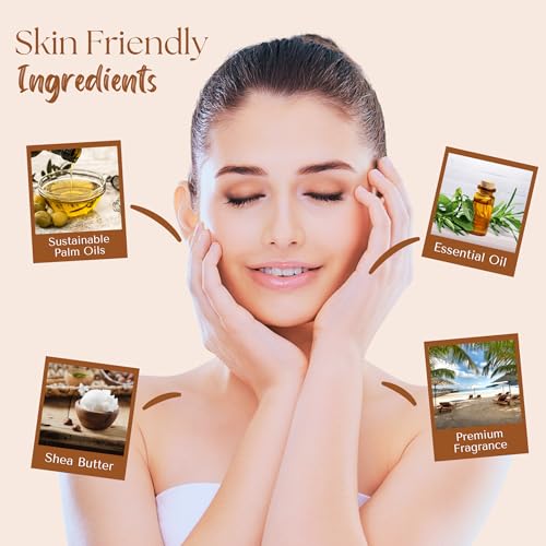 Image of Wavertree & London Havana Scented Natural Soap (2 Bars), 7oz Moisturizing French Triple Milled Soap Bars enriched with shea butter - Pure Plant Based Bath & Body Bars for All Skin Types