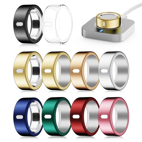 10 Pack Cover Compatible for Oura Ring 4/Gen 3 Heritage/Gen 3 Horizon,,Charging Directly,Rugged TPU Elastic Finger Prote - Detailed View