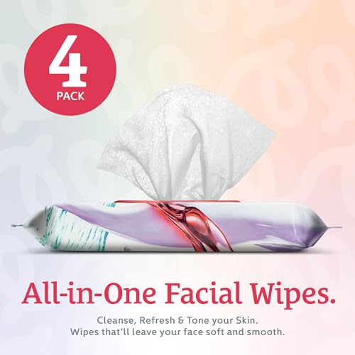 Image of Body Prescription Makeup Cleansing Wipes - Gentle and Effective Face Wipes, 50 Count (Pack of 4), Retinol
