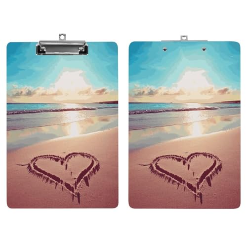Porte-bloc acrylique robuste Love Beach accessoire bureau tendance