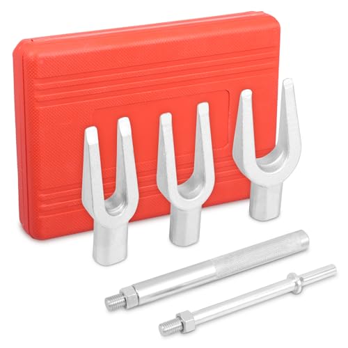 5 Pcs Ball Joint Separator Set, Chrome Vanadium Steel Separate Fork Ball Joint Puller Set, Tie Rod End Tool Set for Front End Service