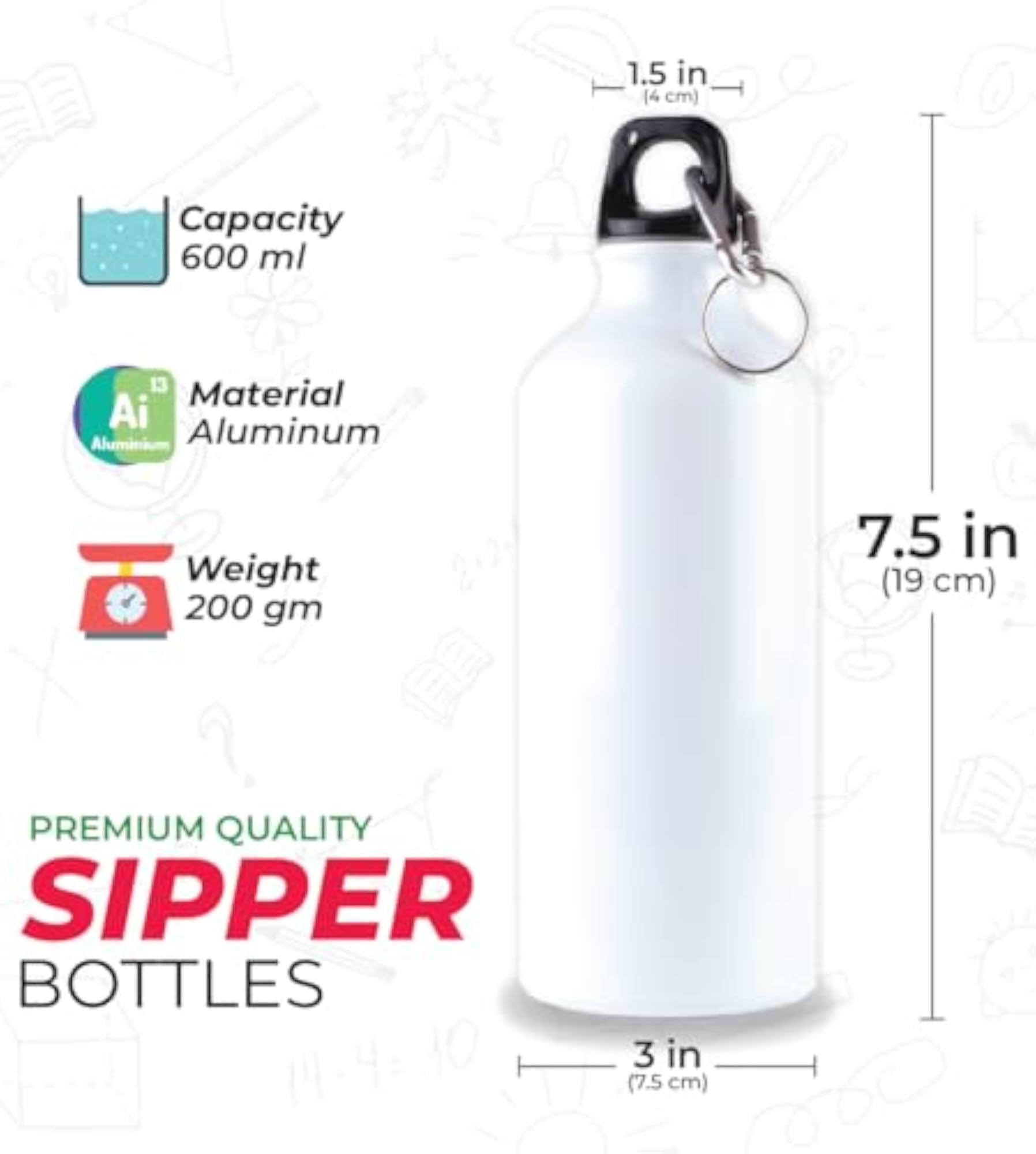 Lover Ghost Illustration Design Sipper Bottle