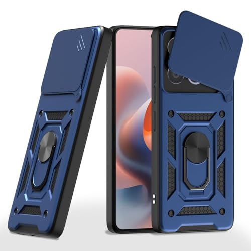 Image of Luxe Back Cover for Motorola G86 Power | D10 Tough Armor Case | Sliding Camera Shield | 360 Protection | Kickstand Ring Holder | Military-Grade Bumper Case