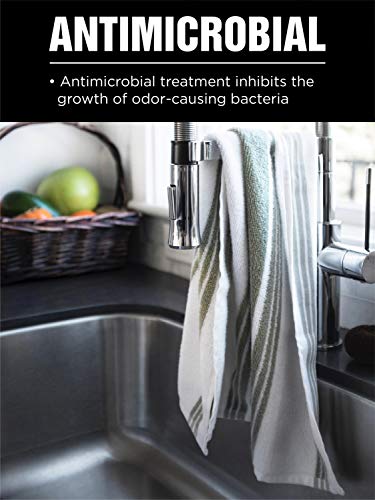 Dish Towels Dual Purpose Reversible, 100% Absorbent Cotton, Kitchen Towels Set Of 3 Striped, 17" X 30", 3-Pack Chili All-Clad Textiles #TOP4