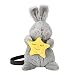 Herbests Sac à Bandoulière Lapin en Peluche, Sac Messager Moelleux Mignon pour Filles, Super Peluche Lapin Fourrure Poupée Sac à Bandoulière Sac à Main Sac de Rangement, Gris