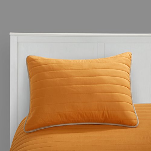 Parure de lit polyester grand teint orange Idea Nuova douceur durable - 4