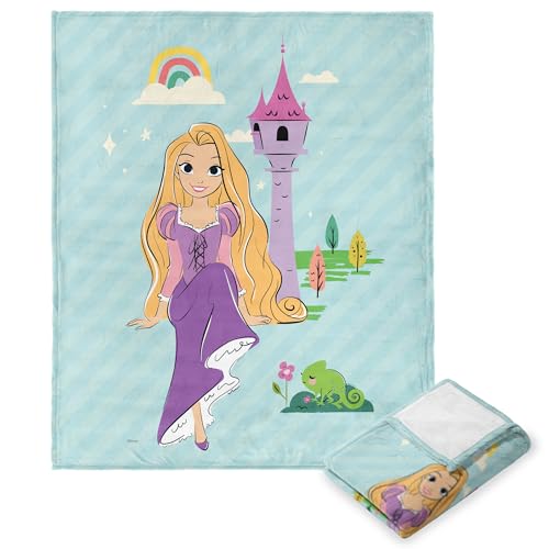 Northwest Disney Princess Silk Touch Throw Blanket, 50" x 60", Tower Stripes