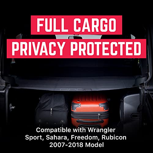 Image of GPCA Cargo Cover for Jeep Wrangler 2007-2018, JK 2-Door Soft /Hardtop