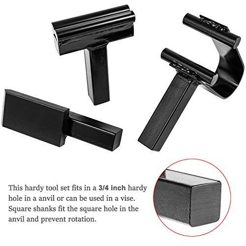 Blacksmith Anvil Forge Hardy Tool 3/4" Hot Cut Creasing Stake Spring Fuller Tool Set (3Pcs) by Bonbo - Image 5