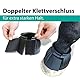 Hufglocken für Pferde, Ponys Warmblut, Kaltblut, Vollblut – schwarz & Weiss Gummi Springglocken S-XXL Hufschutz zum Reiten Springen Gelände Weide (M (schwarz))