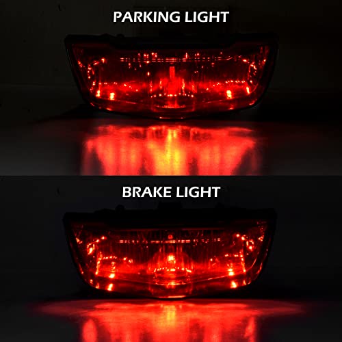 Conjunto de luz traseira de LED vermelho ATV para Honda TRX 420 500, luz traseira de freio SAUTVS pa