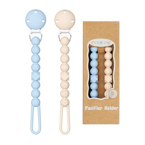 TYRY.HU Catenella Portaciuccio Porta in Silicone per Bambini,Clip per Ciuccio