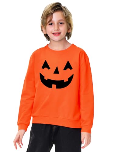 Image of Remimi Kids Halloween Sweatshirt Long Sleeve Thanksgiving Tops 3-14 Years