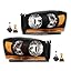 Clear/Black Housing Amber Reflector
