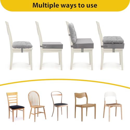 Miniatura 6 de Alzador Silla Para Niños Comer, 2 Asientos Elevadores Para Niños, Con Diferentes Alturas Para Comer, Extraíble Y Fácil De Limpiar, Asiento Elevador Antideslizante
