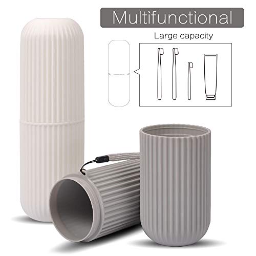 Ucec Travel Toothbrush Case, 7.7 Inch Travel Toothbrush Holder , Portable Toothbrush Travel Case For Traveling Camping Business Trip School Bathroom, 2 Pack #TOP2