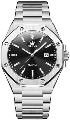 OLEVS Mens Watches, Big Face Analog Quartz Watches for Mens, Luxu...
