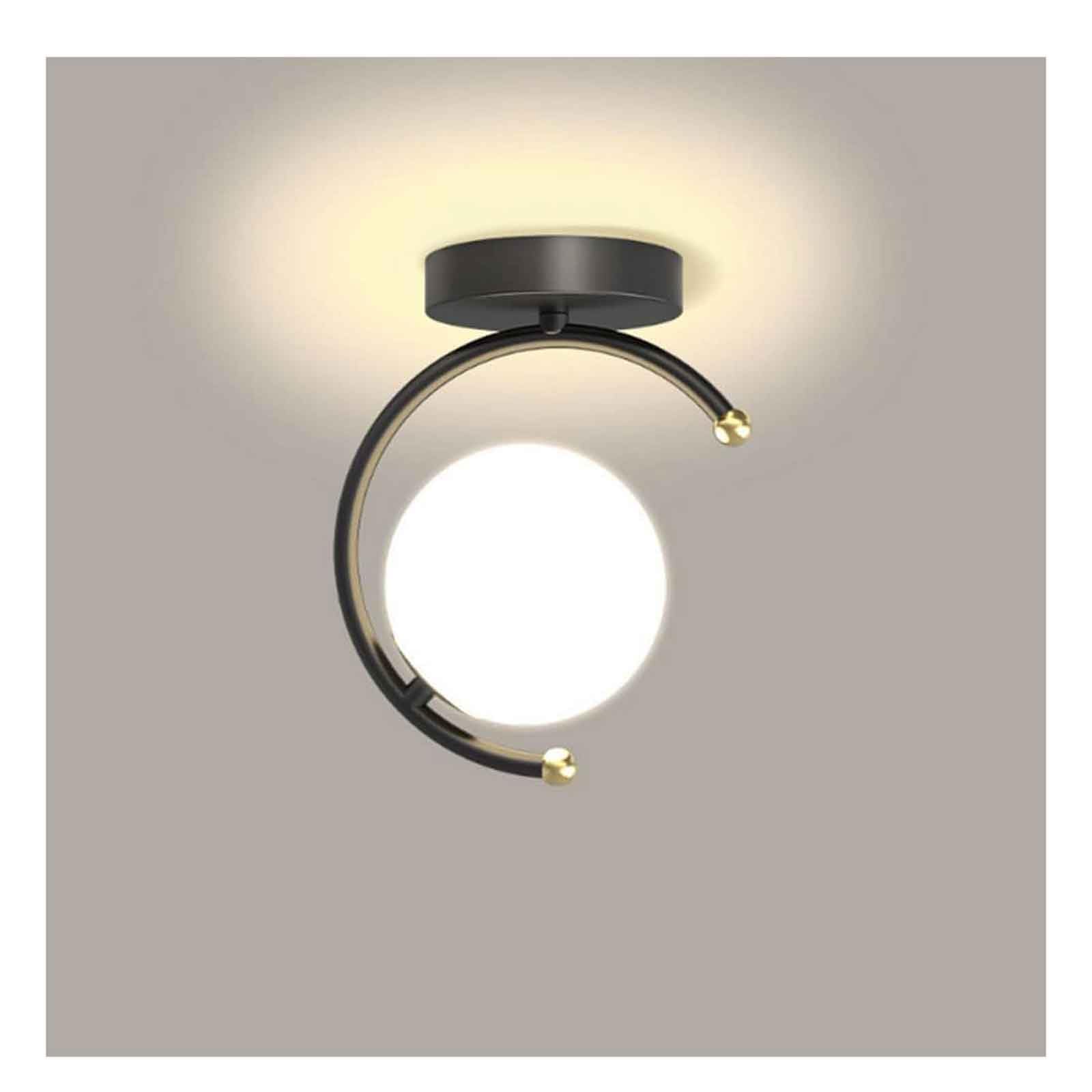 Lampa Sufitowa Globe Led-plafondlamp Moderne glazen bol Dicht bij plafondlamp Armatuur Postmoderne kleine plafondlamp voor eetkamer Keuken Café Bar Hal Biuro