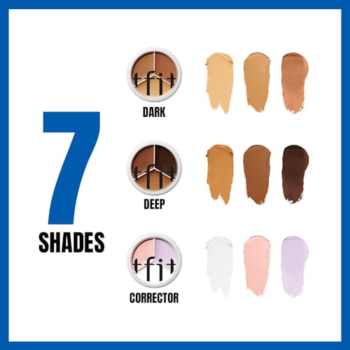 Image of TFIT Multi-Use Pot Concealer - Triple Palette | High-Pigmented, Full Coverage & Crease-Proof | Korean Concealer for Dark Circles, Redness & Blemishes, 01 NEUTRAL, 15g