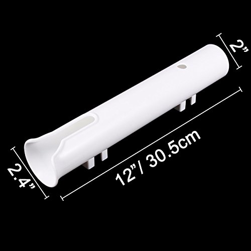 Ogrmar 2PCS Fishing Rod Holder Rod/ Ship Yacht Fishing Rod Frame Portable Lightweight and Rugged (White)