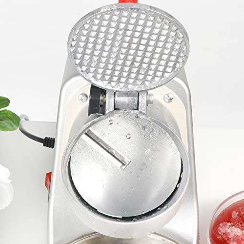 Epetlover 300W Electric Ice Shaver and Snow Cone Maker Ice Shaved Machine Ice Crusher 143 lbs (Silver)