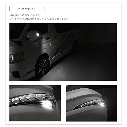 ハイエース3型取外し070パールホワイトLEDウィンカーミラー ハイエース3型取外し070パールホワイトLEDウィンカーミラー