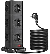 DEWENWILS Steckdosenleiste mit Schalter, 5M Mehrfachsteckdose mit USB, 13Fach Steckdosenturm für ...