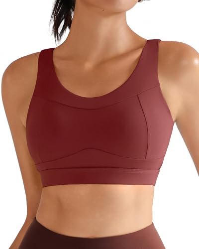 Image of RUNNING GIRL High Impact Sports Bras for Women,Racerback Running Bra Workout Crop Tank Tops Longline Sports Bra Push up