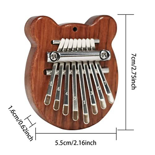 MEIYIDAY Piano à Pouce Kalimba 8 Touches Kalimba Marimba Mini Piano Doigt avec Cordon Portable en Bois Massif Doigt… - Les Beatles, Paul McCartney, John Lennon, RIngo Starr, George Harrison MEIYIDAY Piano à Pouce Kalimba 8 Touches Kalimba Marimba Mini Piano Doigt avec Cordon Portable en Bois Massif Doigt… – Image 3