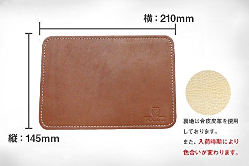 FOOTANブランド 本革マウスパッド 【長方形・ハート型】長方形 (オレンジ)