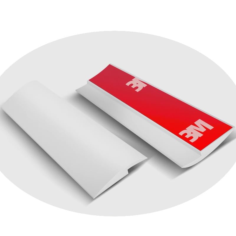 Interior Carpet Tile Edging Trim Strip, PVC Threshold Transition Strip, Self-Adhesive Vinyl Floor Transition Strip, Threshold Height 3mm Approx (Color : White, Size : 100cm)