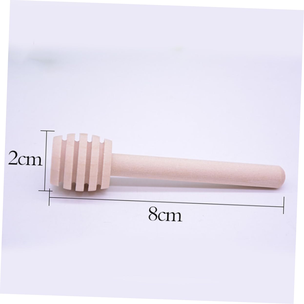 KICHOUSE Sticks Set 24pcs Wooden Honey Stirrer Large Groove for Honey Pot Syrup Stirring