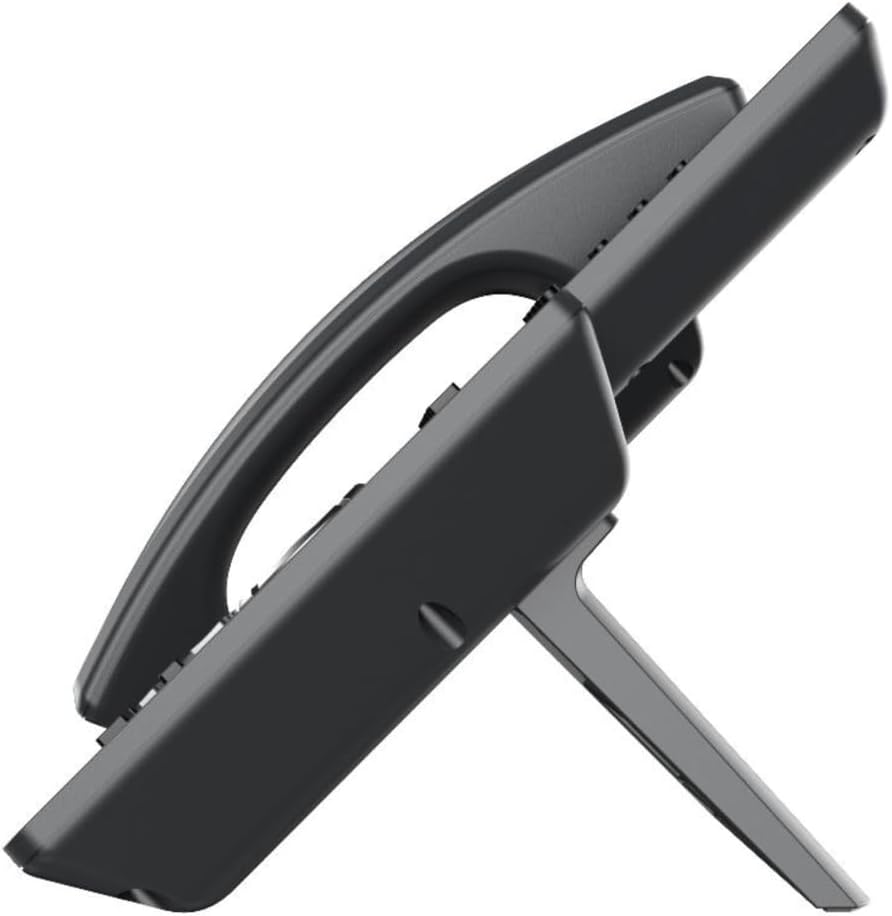 Samping view tina Telepon IP Grandstream GRP2603P, nunjukkeun dudukan anu tiasa diatur.