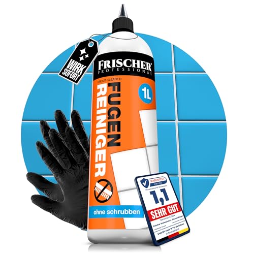 FRISCHER PROFESSIONAL 1000ml Fliesenreiniger & Fugenreiniger Konzentrat EXTRA STARK - Reiniger zum Entfernen von hartnäckigen Verschmutzungen, Kalk, Schmutz im Bad oder Flur FRISCHER PROFESSIONAL 1000ml Fliesenreiniger & Fugenreiniger Konzentrat EXTRA STARK - Reiniger zum Entfernen von hartnäckigen Verschmutzungen, Kalk, Schmutz im Bad oder Flur