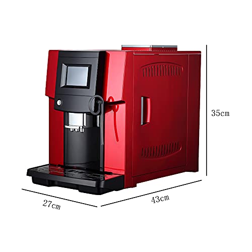 ZuoHongLing 200-W-Kaffeevollautomat, Espresso-Cappuccino-Maschine, mit unabhängigem Milchschaumsystem und einstellbarem Getriebe, Rot – Bild 8