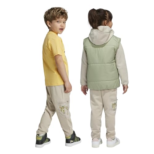 adidas Calças Disney King Leão para Meninos, Wonder Bege/Semi Spark/Carbono, PPP