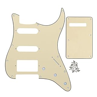 IKN 11 trous guitare Strat Pickguard SSH et plaque arrière Tremolo Cavity avec vis de montage pour stratocaster standard… - Les Beatles, Paul McCartney, John Lennon, RIngo Starr, George Harrison