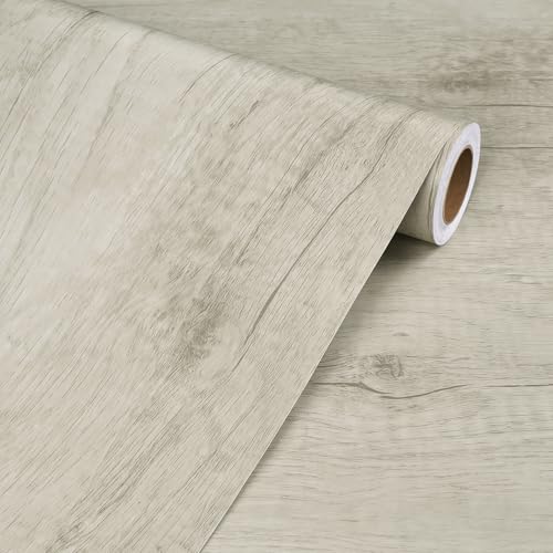 Livelynine Papier Adhesif pour Meuble Bois Clair Rouleau Adhesif pour Meuble Cuisine Imperméable Revêtement Plan de Travail Adhésif Bois Vinyle Adhésif Table Bureau...