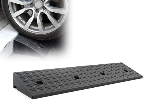 Rampas para Curb de Caucho Resistente, Portátiles para Automóviles, Sillas de Ruedas y Motocicletas, Color Negro, 100 x 25 x 10 cm miniatura 1