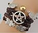 Produktbild lanyuer Armband Engel Flügel Wing Eulen Pagan, Wicca Dean Winchester Supernatural Star Armband braun