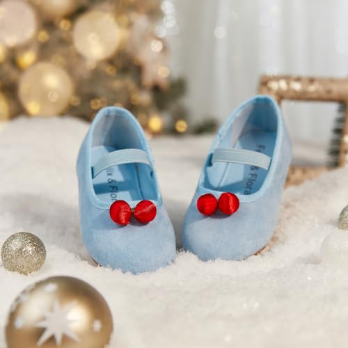 Image of Felix & Flora Toddler Flower Girl Dress Shoes - Girl Ballet Flats Party School Shoes Wedding