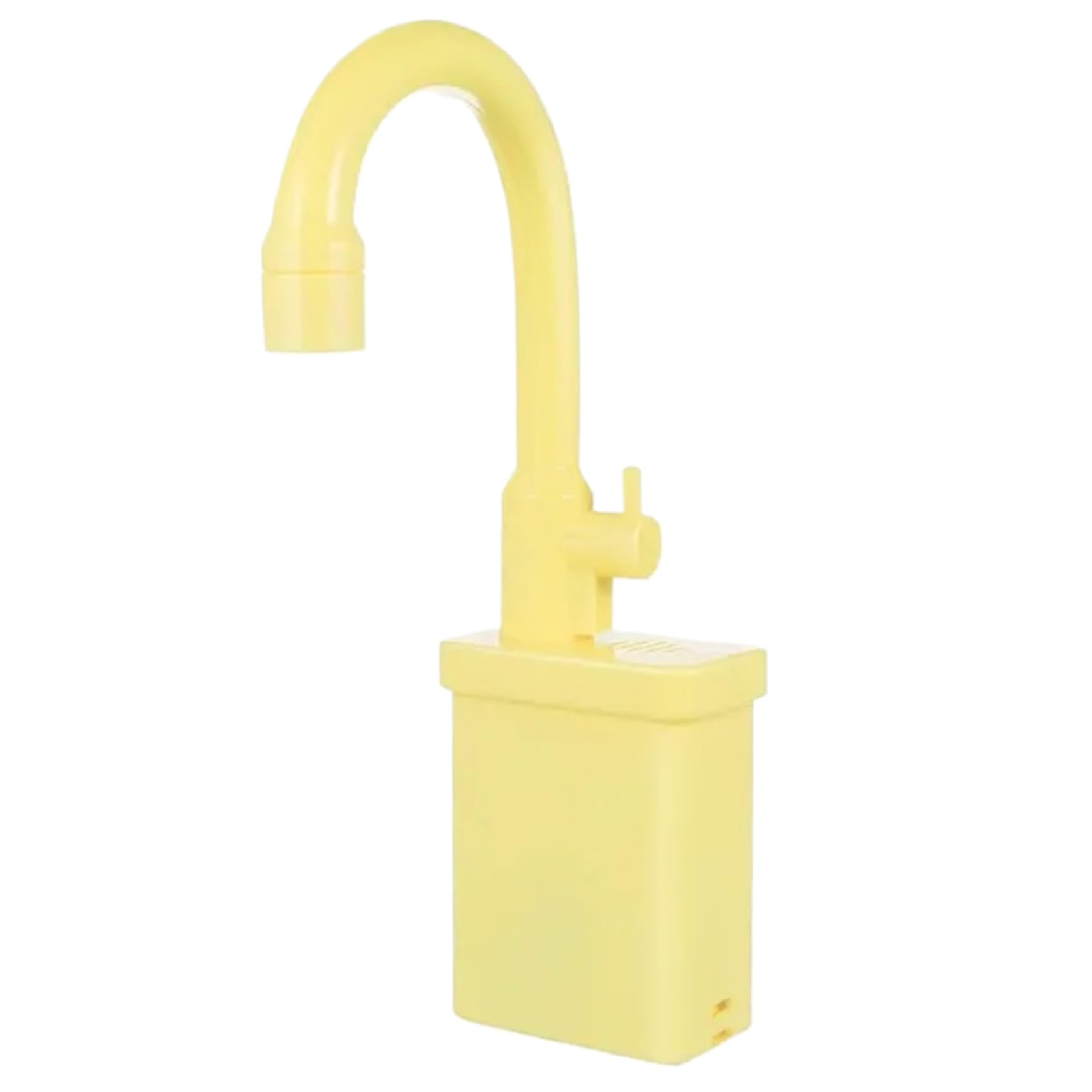 Play Sink Faucet, Plastic Play Sink with Running Water, 6.1x10.8" Replacement Kitchen Toys Faucet, Playhouse Accessories for Boys Girls Toddlers Yellow Toy with Running Water