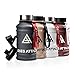 ARIES ATTACK Gourde d'eau en acier inoxydable 1,3 l pour fitness, crossfit, gym et plein air - Bouchon supplémentaire - Sans BPA - Stable et étanche - Convient aux acides gazeux (Toronto)