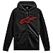 Alpinestars Ageless Zip Hoodie V3 Felpa Con Cappuccio Uomo Stile Sportivo Nero/Rosso M - 3