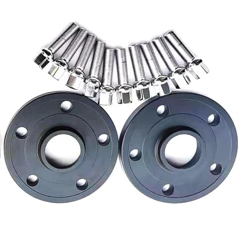 �z�C�[���X�y�[�T�[ 2 �� 20 �~�����[�g�� 5x112 57.1 �z�C�[���X�y�[�T�[�������C�h�i�[�n�u�V�� 14x1.5 Compatible With For Passat 1996?2025 For Tiguan 2009?2016(Black)