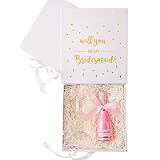Crisky White Bridesmaid Proposal Box with Gold Foiled Text | Set of 1 Empty Boxes | Perfect for Will You Be My Bridesmaid Gift and Wedding Present