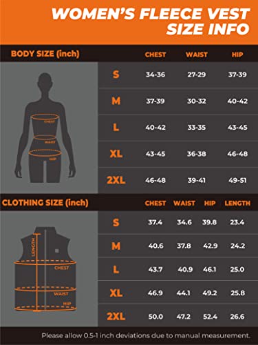 Ororo Women's Heated Vest With Battery - Electric Fleece Vest Base Layer (Black,M) #TOP6
