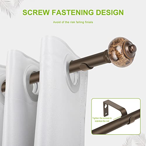 Daintier 150845-5226-20220108 2 Pack Curtain Rods For Windows,3/4 Inch Metal Single Telescoping Curtain Rod thumb #3
