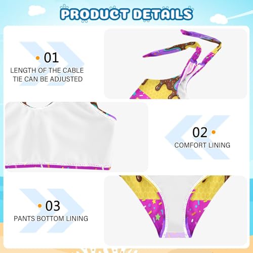 Image of Boccsty Cute Crab Red Blue Girls Swimsuits Kids Bikini Sets 2 Pcs Bathing Suit for 3T